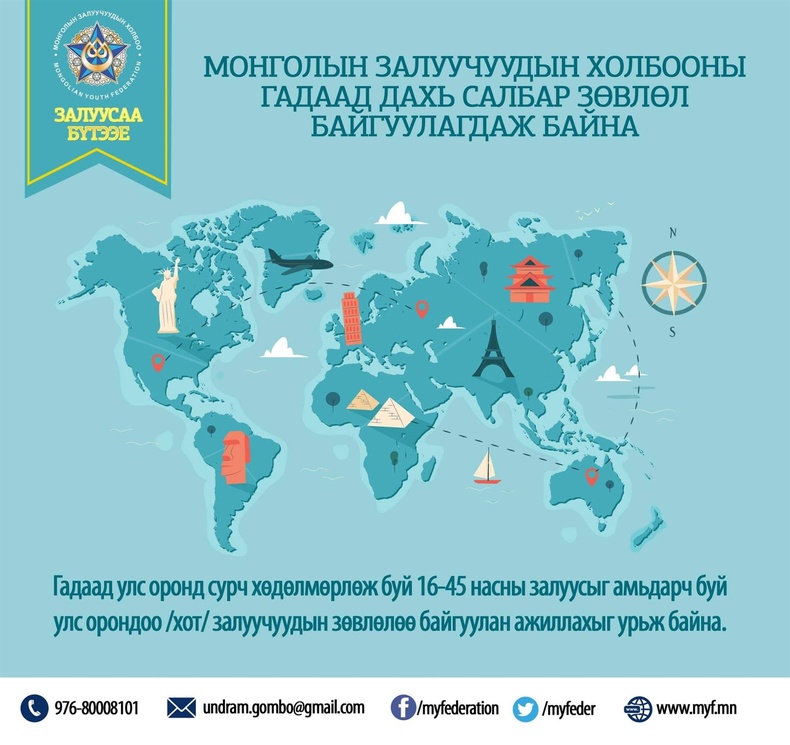 Монголын Залуучуудын Холбооны гадаад дахь салбар зөвлөл байгуулагдаж байна