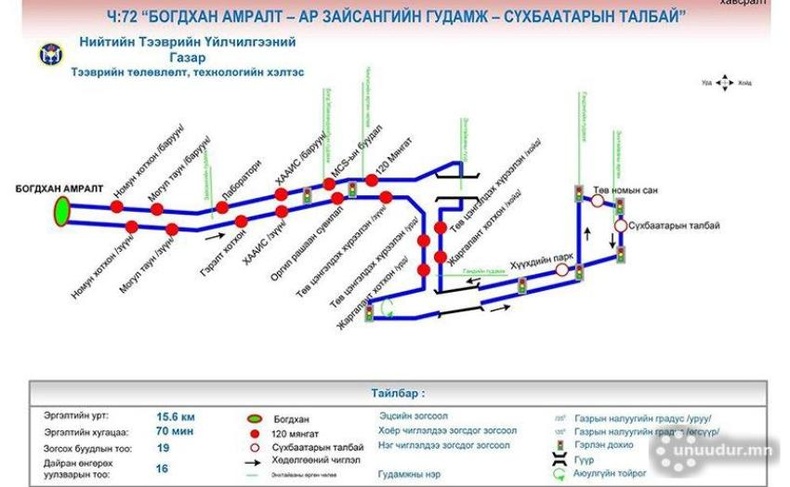 Богдхан амралт-Ар зайсангийн гудамж чиглэлд автобусны шинэ маршрут нээжээ